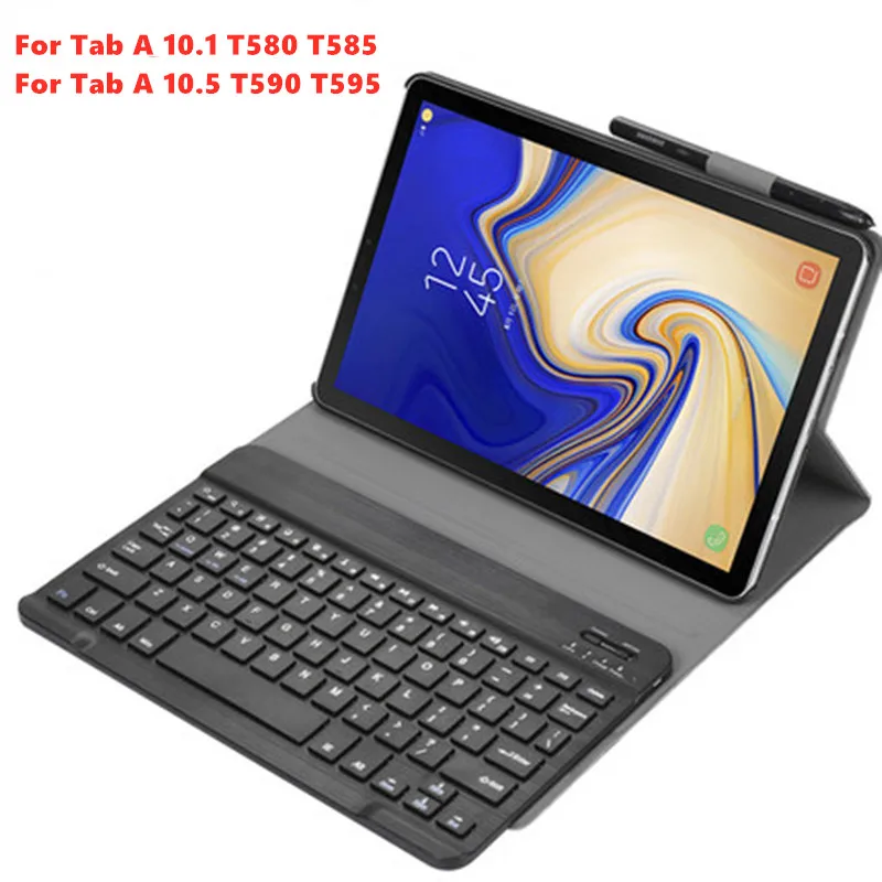 

Bluetooth keyboard Case For Samsung Galaxy Tab A 10.5 T590 T595 Tab A 10.1 T580 T585 Cover Detachable Bluetooth keyboard Case