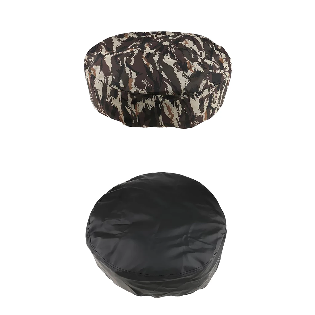 

2 Pieces 13'' Strong Camo and Black Vinyl PVC Spare Tire Cover Wheelcover for Jeep Wrangler Cruiser Toyota