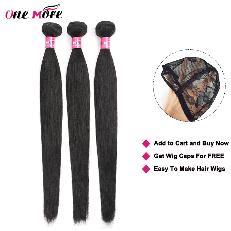 One More Straight Human Hair 3 Bundles With Frontal Closure Malaysian Remy Hair Pre Plucked Lace Frontal Closure With Bundles