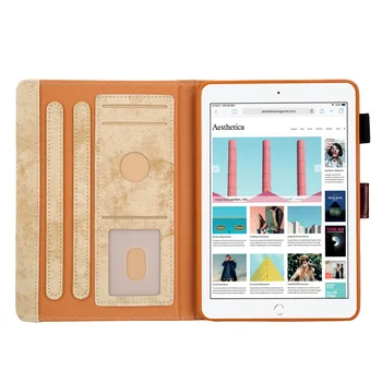 

Elegant Silk Skin PU Leather Folded Stand Case For IPAD-PRO10.5（2017）/AIR 10.5（2019） Clear Smart Sleep Tablets Accessories Cover