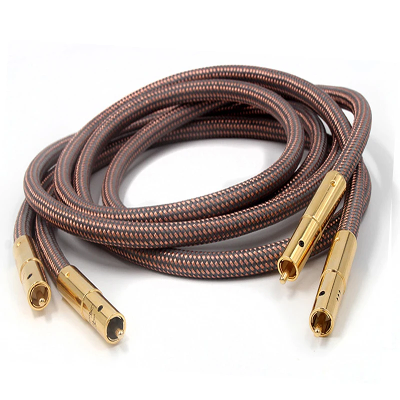 

Hifi high-end Accuphase 40th Anniversary Edition OCC pure copper RCA Interconnect Audio Cable Gold plated CD amplifier amp