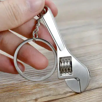 

Simulation wrench keychain Creative simulation tool Key car Key Keyring Polished Ring Chain Short pendant With Split Keycha T7T9