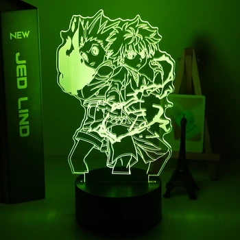 

Gon and Killua Figure 3d Night Light Anime Hunter X Hunter Nightlight for Kid Bedroom Decor Lighting Child Gift HxH Lamp Bedside