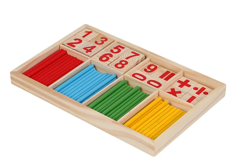 Dropshipping Montessori Math Toys Arithmetic Counting Preschool Spindles Wooden Toys Kids Educational Toys For Kids Children
