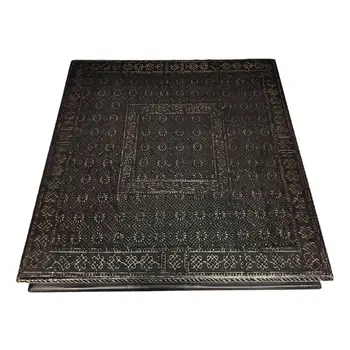 

LaoJunLu All Hand-Made Old Wooden Tires Inlaid With Copper Skin Coffee Table For Table Decoration Imitation antique bronze