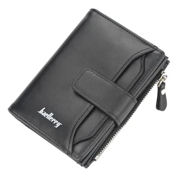

2020 New Men Wallets Fashion Short Desigh Zipper Card Holder Men Leather Purse Solid Coin Pocket High Quality Male Purse