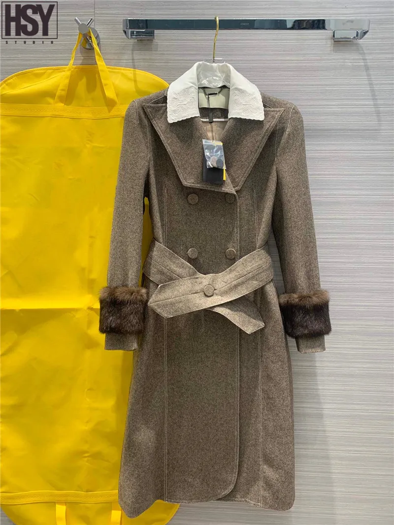 【HSY】2019 осень зима женские 3d стерео резка норка мех манжеты саржевого