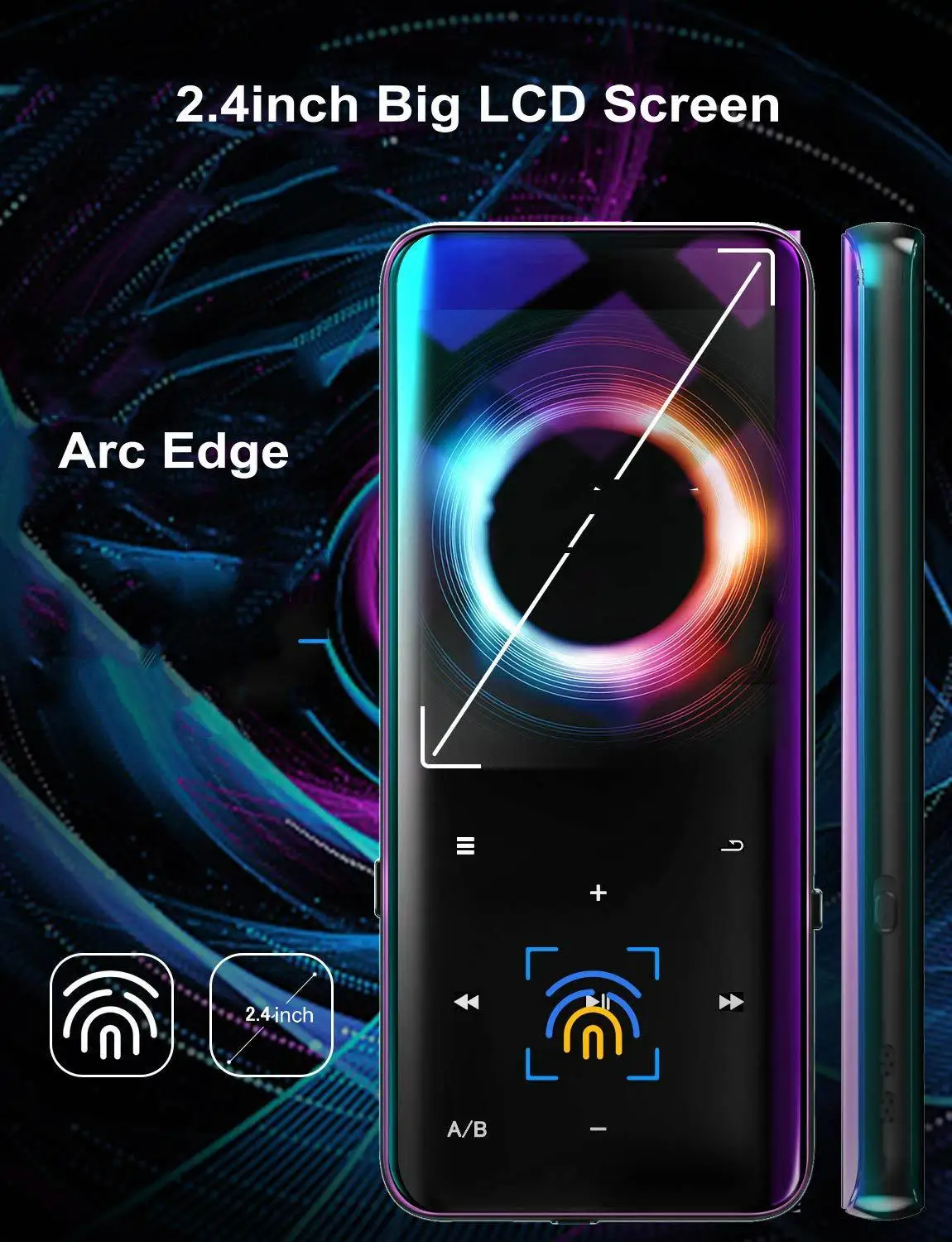Vandlion X8 Digital MP4 MP3 Music Player HiFi Audio Recorder 50H Working Time E-book Reading 2.4 inch Big Screen Video Playback