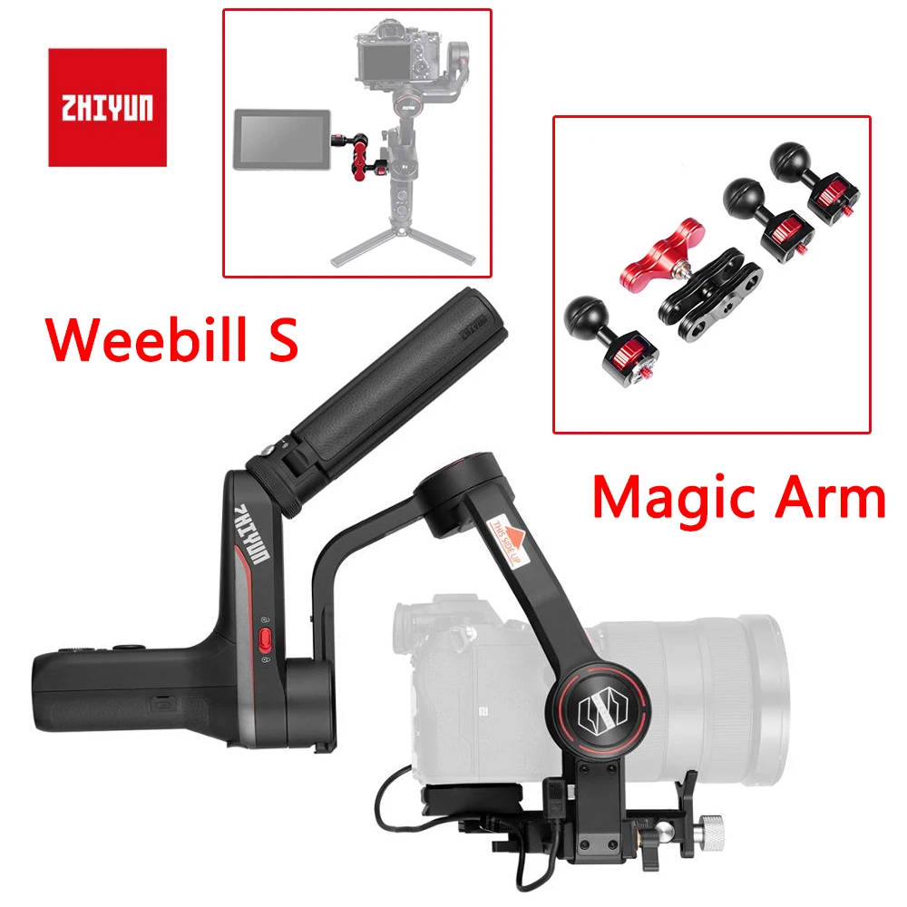 ZHIYUN Weebill S 3-осевой ручной карданный стабилизатор для беззеркальной камеры Weebill Magic Arm для Weebill S/Weebill Lab/Crane 3