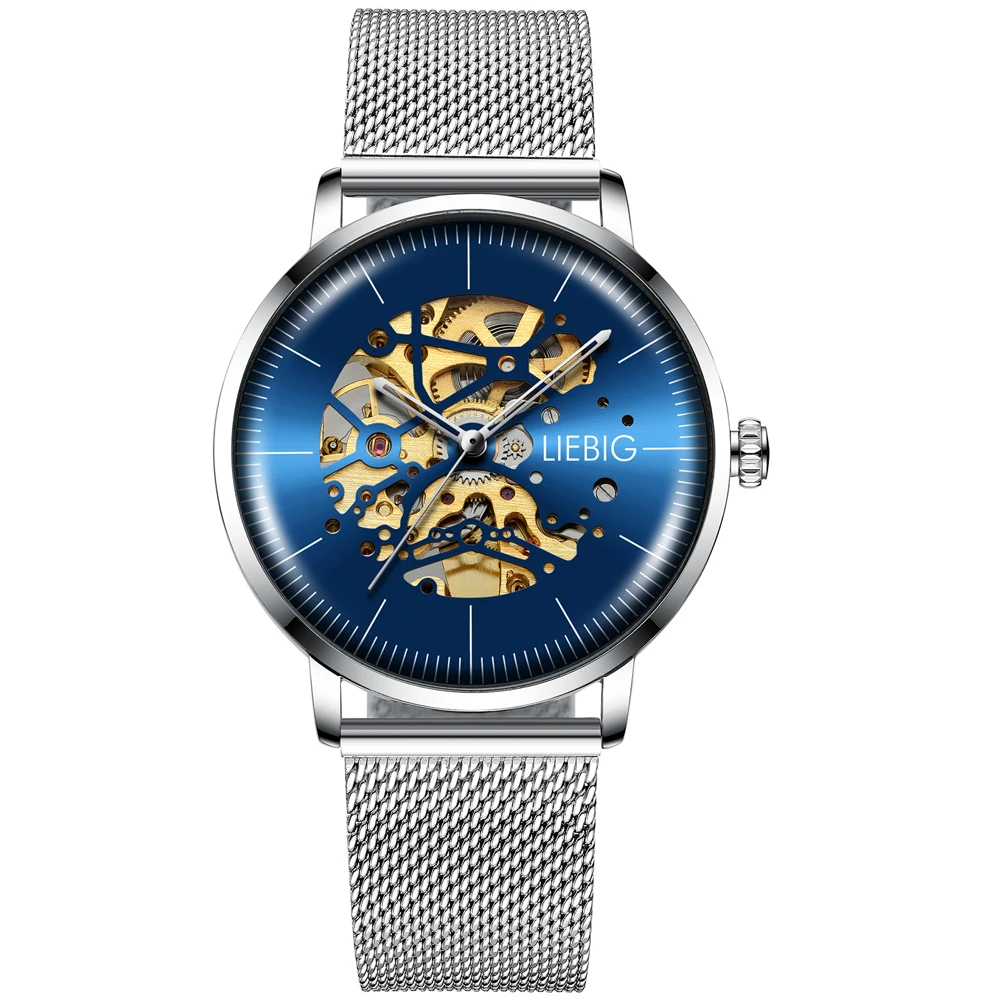 LIEBIG L3001 Horloge водонепроницаемые кварцевые мужские Horloge Mannen повседневные Datum Klok Mannelijke Lederen Riem деловые Horloge Relogio