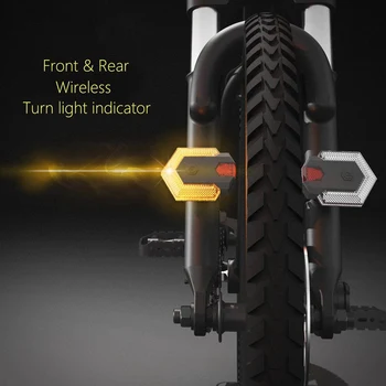 

Bike Turn Signals with Smart Wireless Remote Control Bike Tail Lights Front and Rear Cycling Warning Light