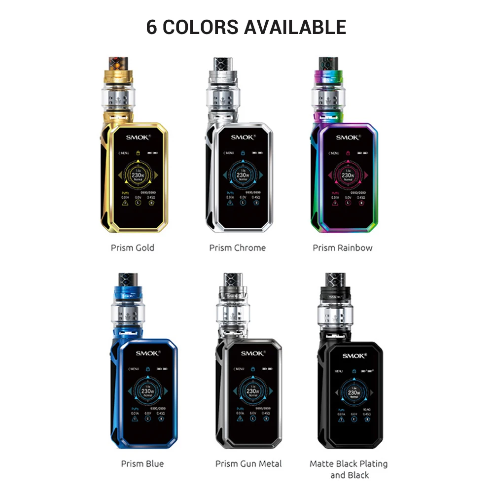 Электронная сигарета испаритель электронная вейп бокс мод 230 Вт SMOK G PRIV 2 комплект