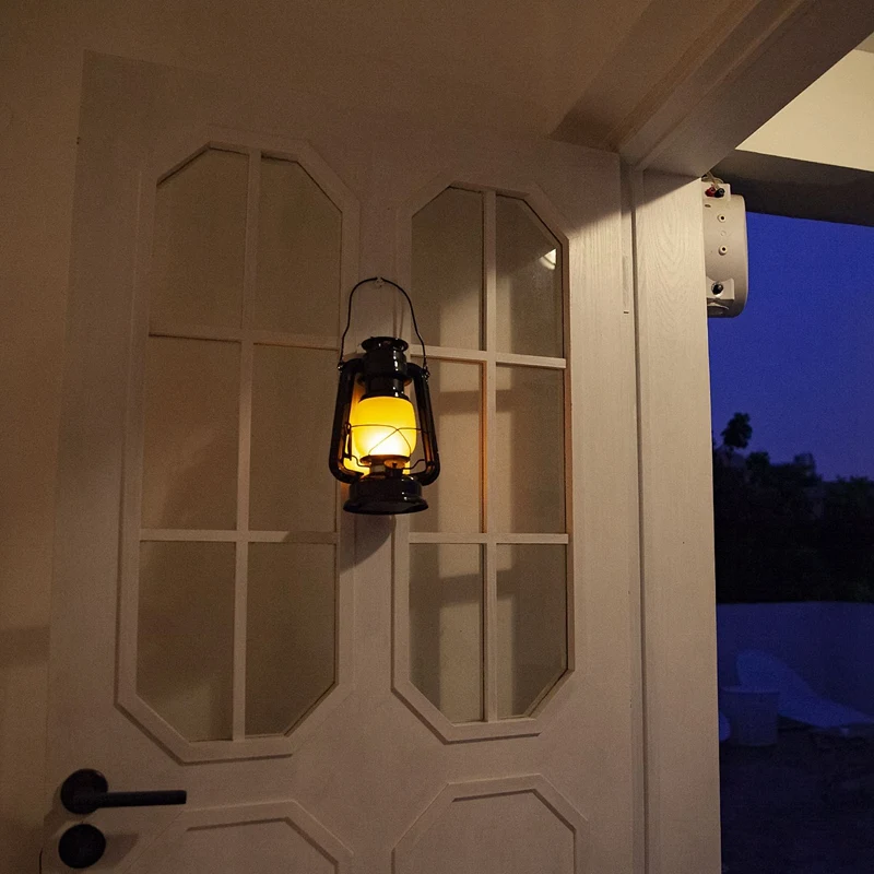 Винтажный светодиодный фонарь-ураган с диммером и 12 Светодиодный s, электрическая керосиновая лампа на батарейках, ручная роспись, подвесной светильник