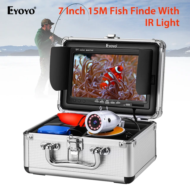 GAMWATER Fish Finder Winter Fishing Camera 7'' HD 1000TVL Waterproof  Underwater Fisherman Camera For Sea /Boat / Ice Fishing