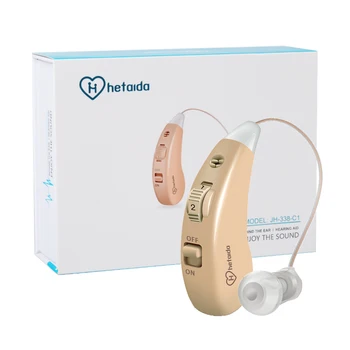 

Hetaida Hearing Aids Sound Amplifiers USB Interface Charging Mini BTE Invisible Wireless Deafness Ear Aid For Elderly