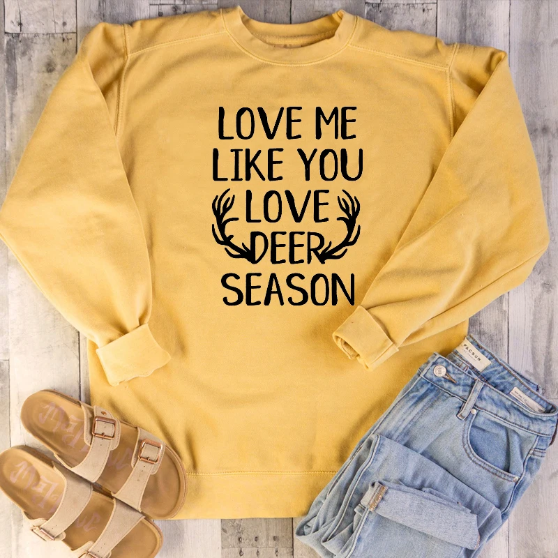 black word Love me like you love deer сезон Графический Чистый хлопок Рождественский слоган свитер с цитатой женские модные пуловеры tumblr вечерние топы - Цвет: black word