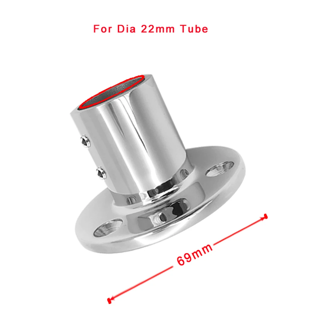 Boat Hand Rail Fitting 90 Degree 7/8 Inch Round Stanchion Base S.S316 with Mounting Screws Boat Hand Rail Fitting 90 Degree 7/8 Inch Round Stanchion Base S.S316 with Mounting Screws