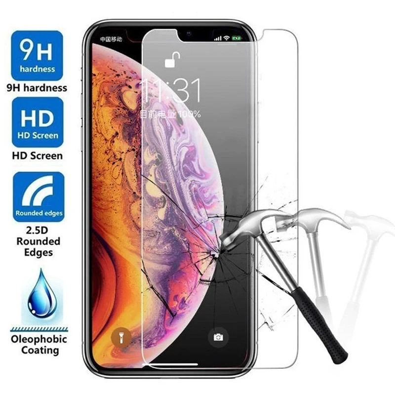 Закаленное стекло для iPhone 12 Mini 11 Pro MAX XS Защита экрана I Phone SE 2020 XR X 10 8 7 6 S Plus Защитное