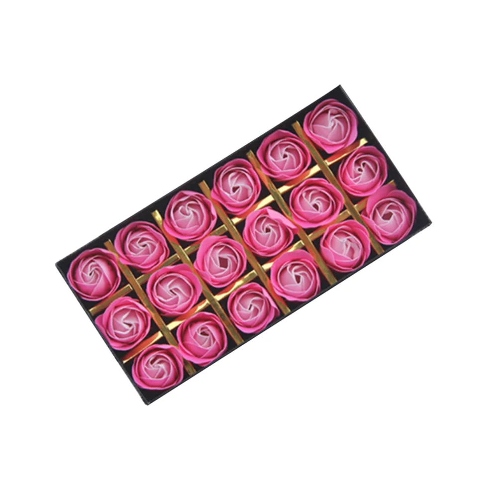 New 18Pcs Rose Soap Flower Gift Box Case Anniversary Valentines Day Birthday Present