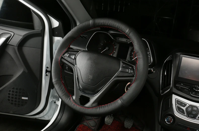Для Chery ARRIZO5 ARRIZO 5 Крышка рулевого колеса Модифицированная ручная швейная крышка рулевого колеса отверстие ручки