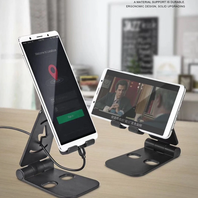 Phone Holder Stand For IPhone 11 Xiaomi Mi 9  Phone Holder Foldable Mobile Phone Stand Desk For IPhone 7 8 X XS High Quality flexible phone holder