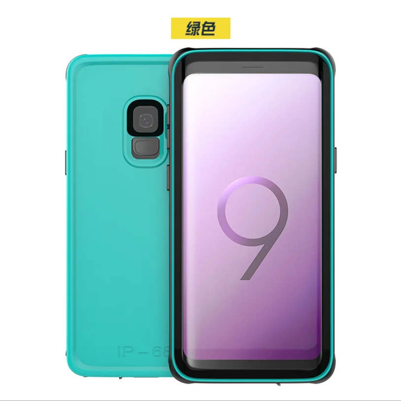 Водонепроницаемый защитный чехол для телефона samsung galaxy A50 A70 A40 A20 Note 8 9 10 S8 S9 S10 plus чехол для телефона r - Цвет: Зеленый