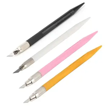 

1Pc Metal Carving Utility Knife Student Non-Slip Craft Paper Cutter Pen Stationery School Art Cutting Supplies Tools