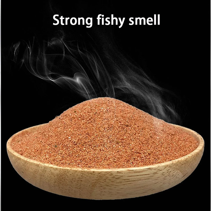 1/2 Bottle fishing lure shrimp pink insect powder fishy flavor additive fishing bait krill powder catfish trout fishing lure set