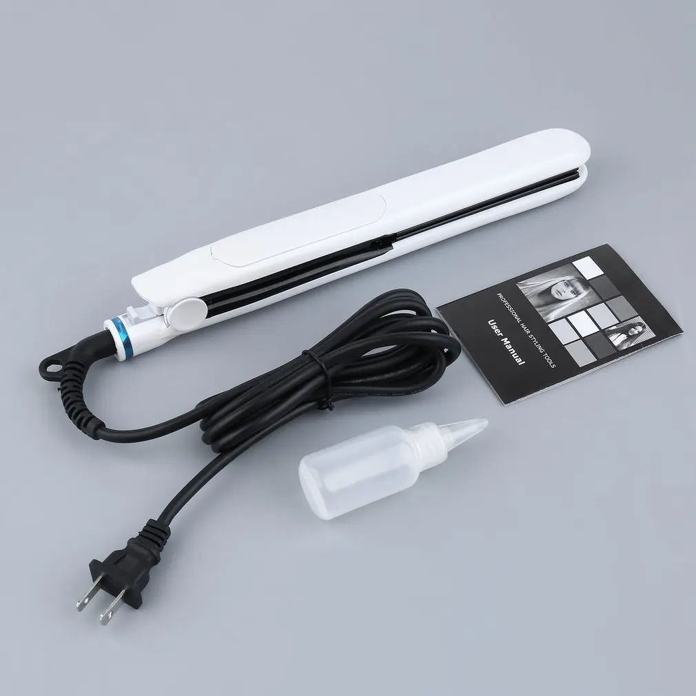 

Steam Function Flat Iron Tourmaline Ceramic Vapor Professional Hair Straightener with Argan Oil Infusion Straightening US/EU