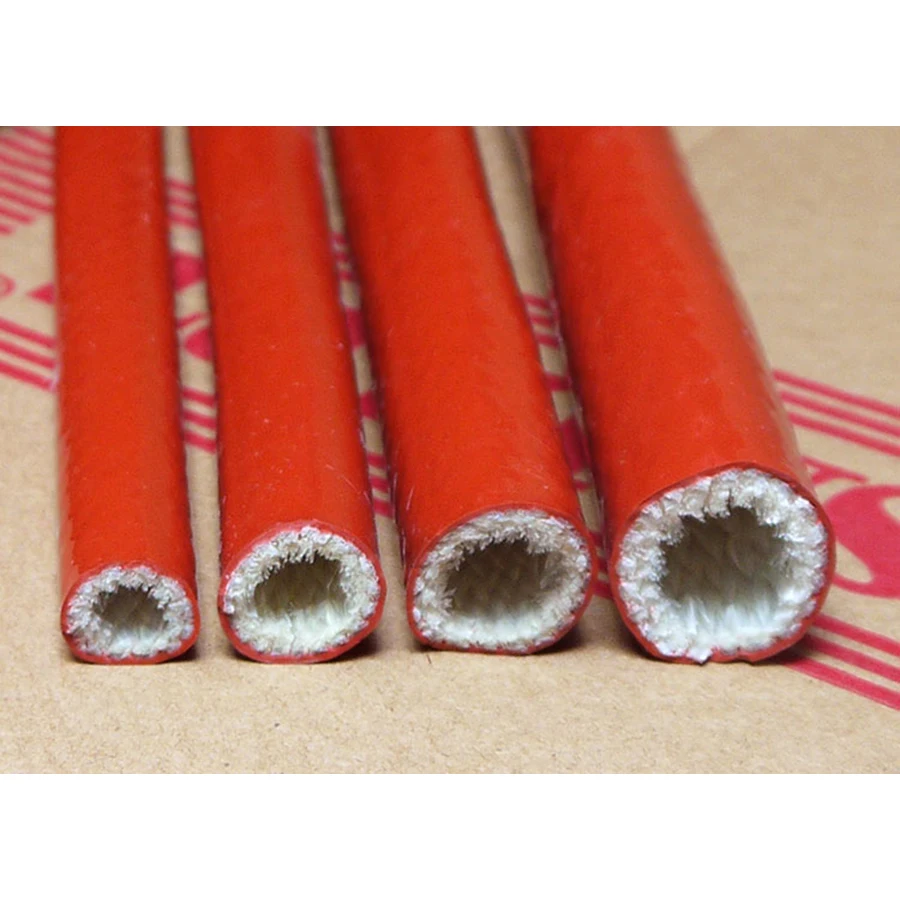 

1Meter 4-130mm Diameter Red Thicken Insulation Silicone Fiberglass Tube High Temperature Resistant Fire Retardant Casing Pipe