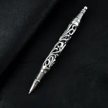 Чистое серебро, серебро 925 пробы, креативный дизайн гравировки, шариковый кулон в виде перьевой ручки, S925 ювелирные изделия(SKQY