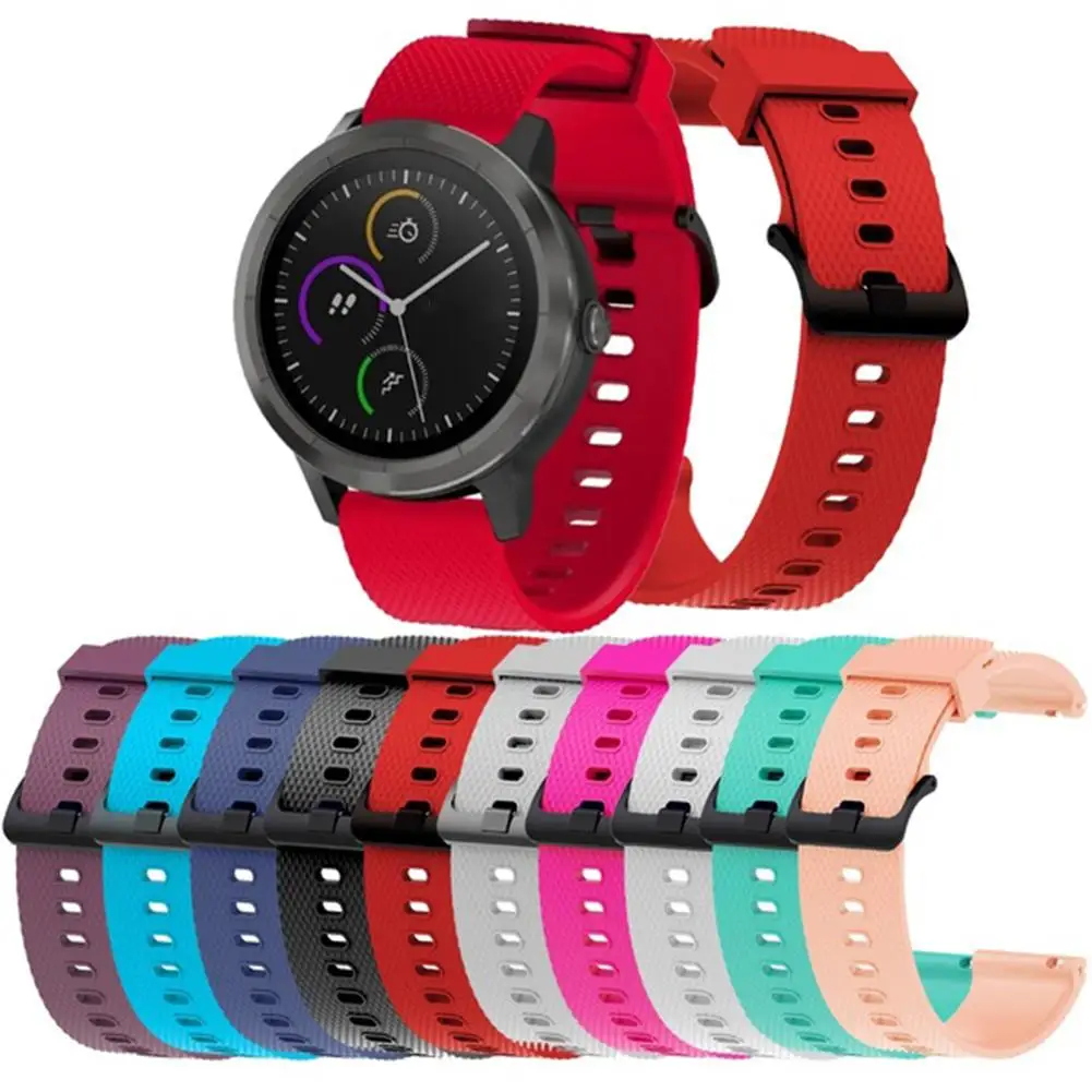 

20MM Replacement Silicone Watch Strap Band for Garmin Vivoactive3 Vivomove HR relogio zegarek damski 2019 New Hot