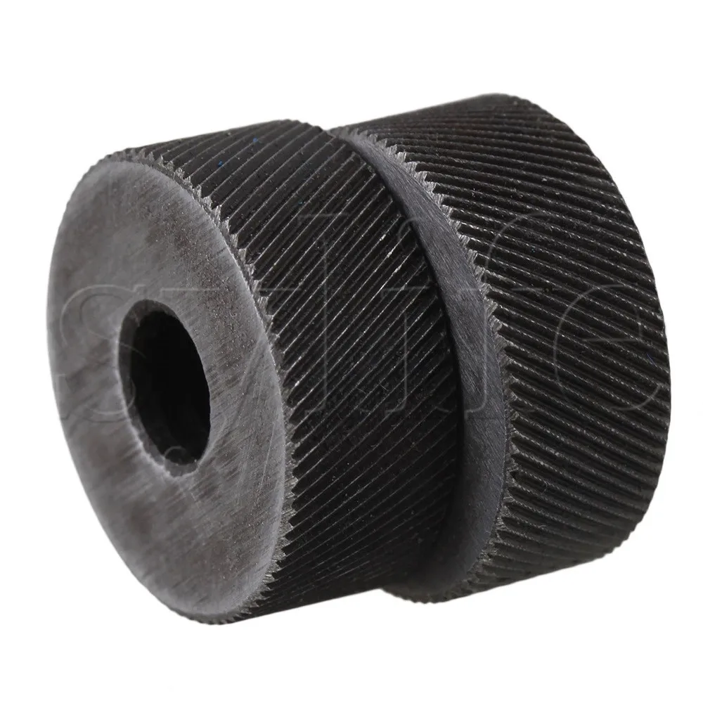Knurling Tool Set 2PCS 0.6mm Pitch Diagonal Coarse 19mm OD Knurling Wheel Roller Tool Steel