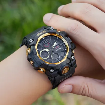 

Mens Stainless Steel LED Digital Date Alarm Waterproof Sports Quartz Watch Electronic Watch fashion gifts Men's watch relogio