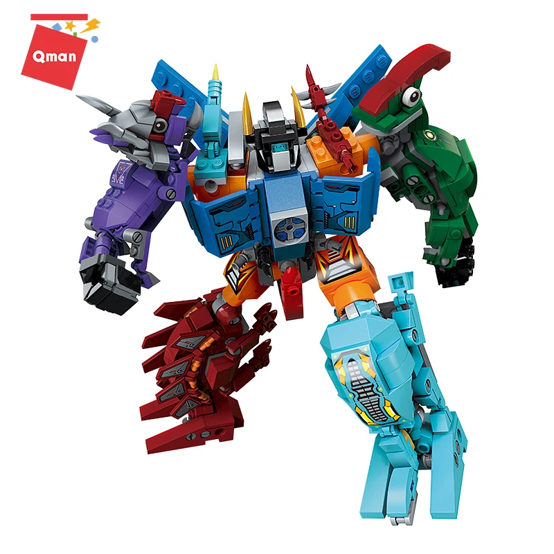 

QMAN City Creator Ninja Dragon Warrior Model Building Blocks sets Deformation Robot Assembly DIY Bricks Toys kids birthday Gifts