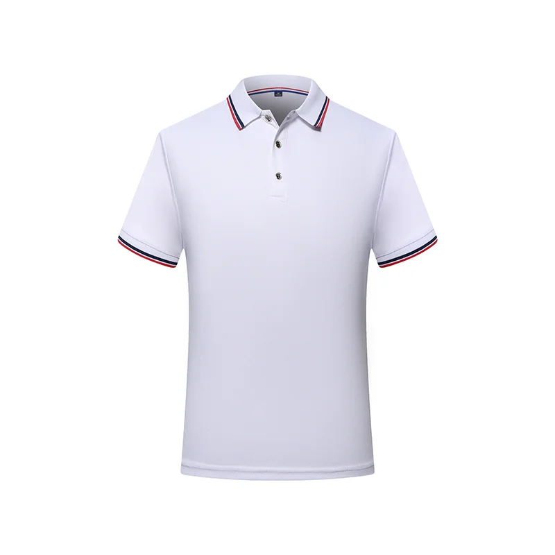 YOTEE летняя трендовая дышащая футболка-поло на заказ Мужская рубашка - Цвет: white