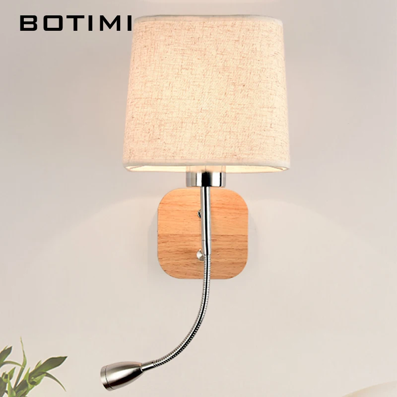 Japan Style Modern Oak Wood Wall Lamps Cube Sugar Lampshade Bedroom Bedside Wall Light Home Wall Sconce 110-220V