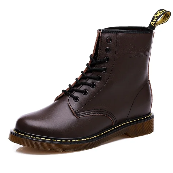 Высококачественные мужские ботинки из спилка; Брендовые мужские зимние ботинки; теплые удобные ботинки на меху; обувь в коробке; ST324 - Цвет: brown