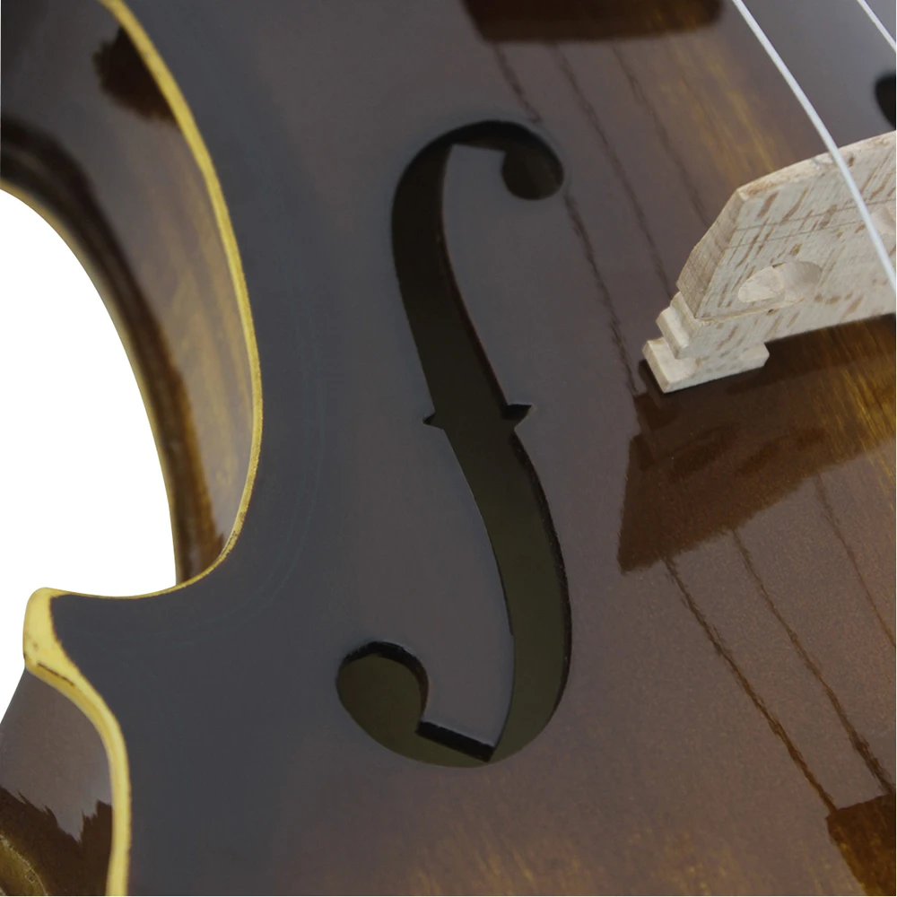 4/4 Solid Wood Acoustic Violin Fiddle With Bow Case Stringed Instrument Retro Bright Violin Beginner Students Musical Gift
