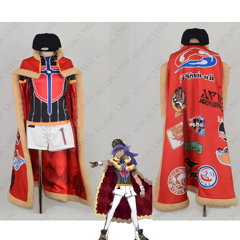 

[Customized] Anime Pokemon Sword Shield Leon Uniform Full Set Outfit Cosplay Costume Unisex Halloween Free Shipping New 2020