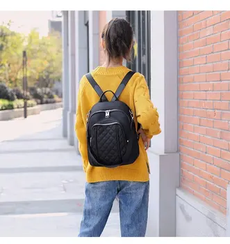 

2020 new women's backpack mini cute backpack fashion ladies zipper backpack double zipper anti-theft bag