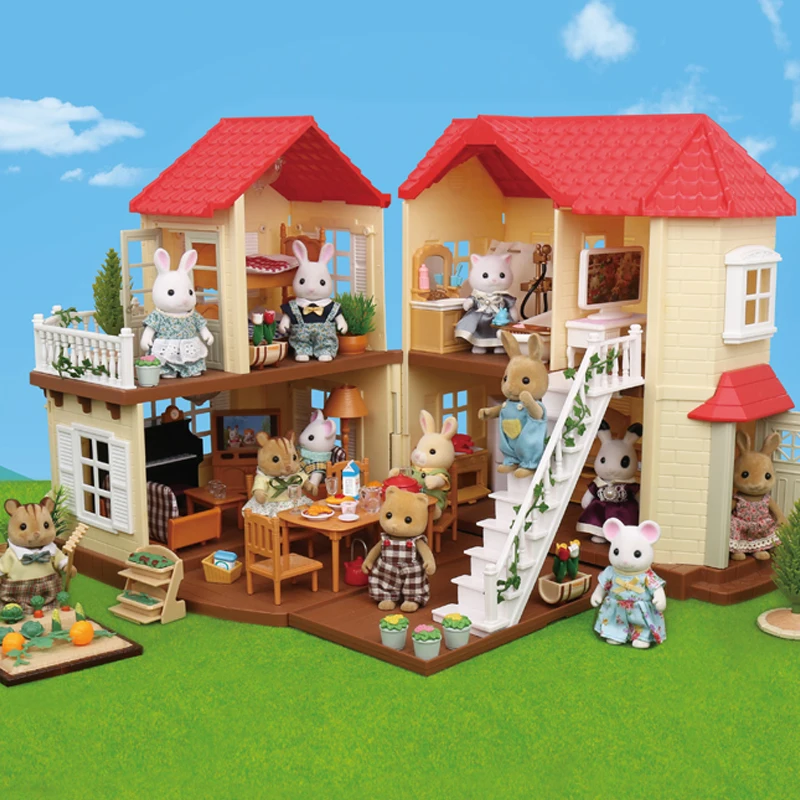 DIY Miniatura Doll House Children Furniture 1:12 Forest Animal Family Villa Furniture Doll Toy Forest Family Mini Bedroom Set 5