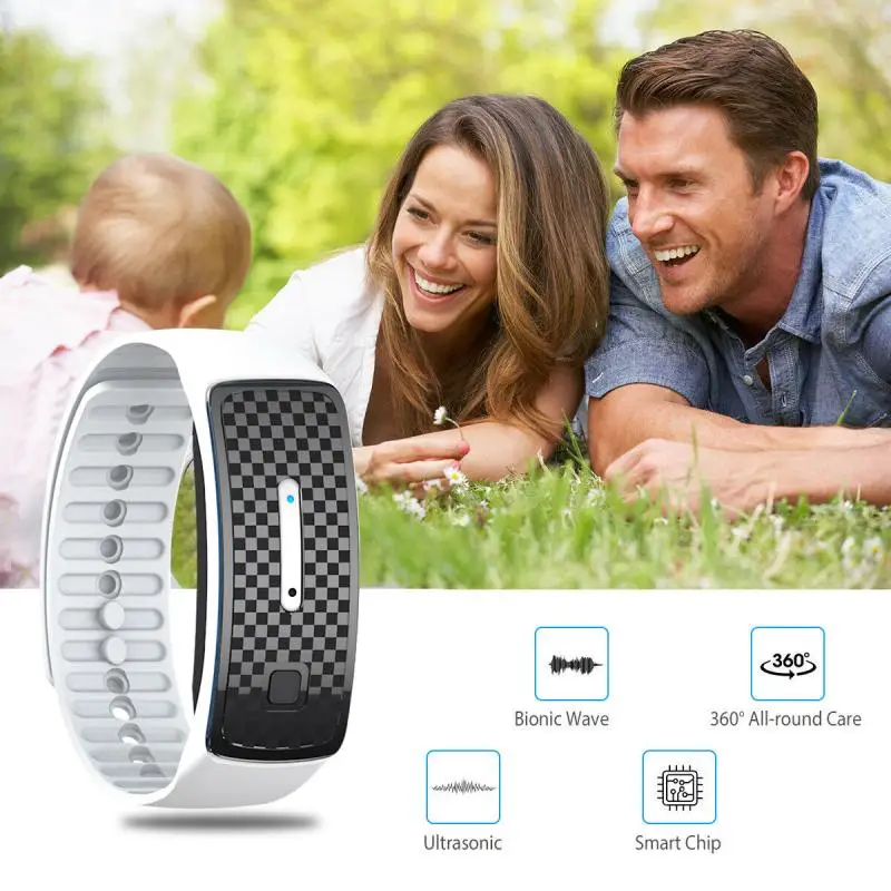 Portable Ultrasonic Mosquito Repellent Bracelet Natural Pest Insect Bugs Anti Mosquito Insect Bracelet Ultrasound Kids Adult