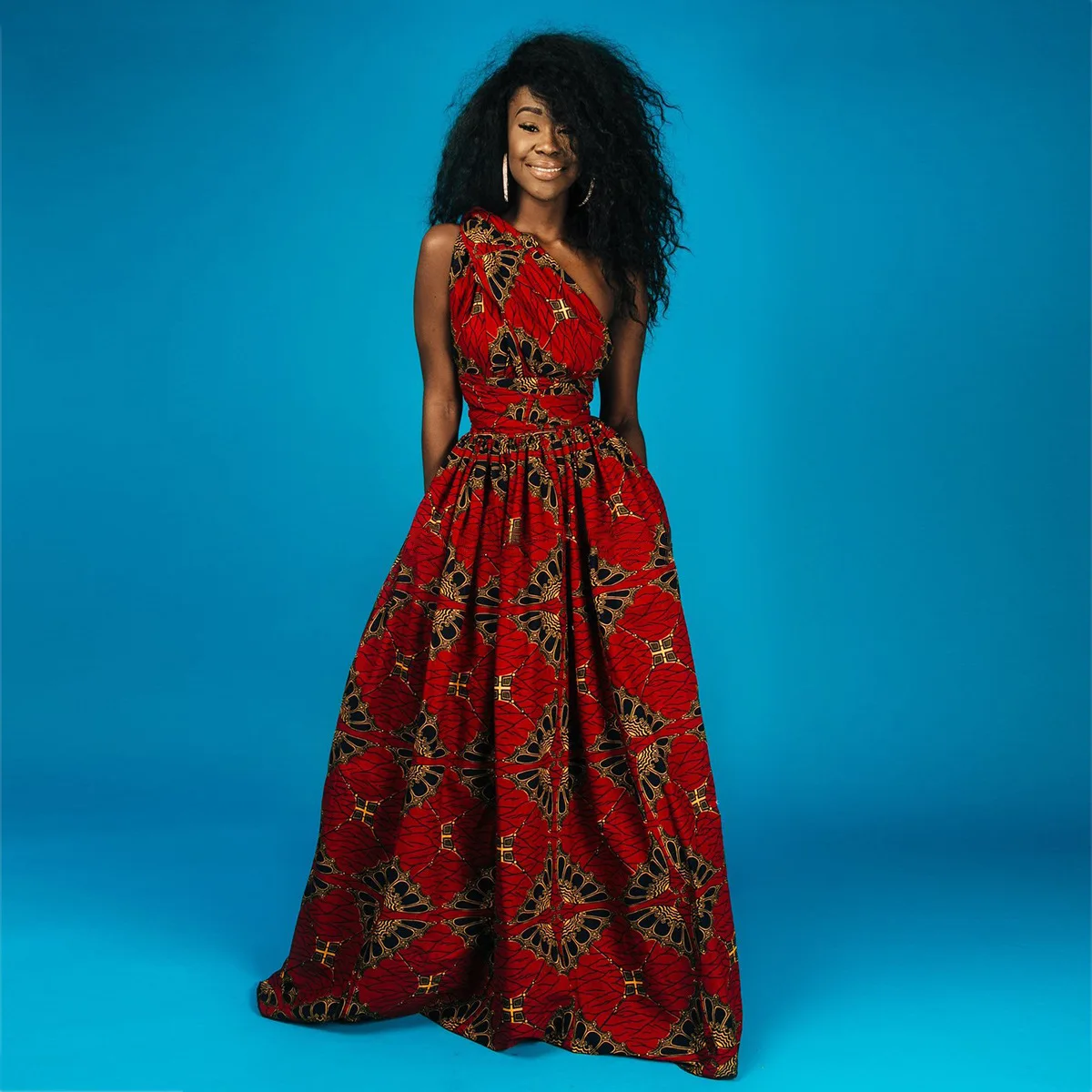 Longue Robe Africaine Wax Pour Femmes 79 Longue robe africaine wax pour femmes 78