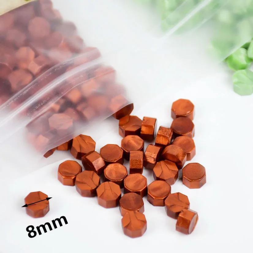 Description Picture 3 of item100Pcs/Bag Sealing Wax Vintage Stamp Beads for Envelope Wedding Invitation Card Multicolor Seal Tablet Scrapbooking Wax Beads