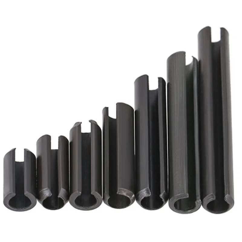 M16 검정색 탄소강 스프링 형 스트레이트 핀 슬롯 형 분할 맞춤 핀 Sellock