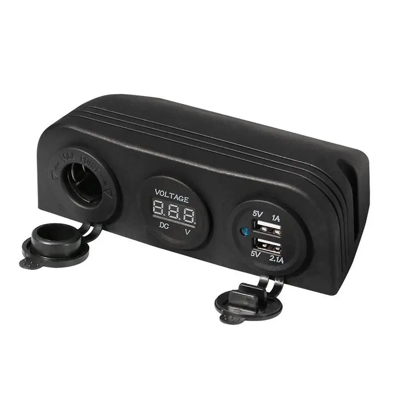 VORCOOL 12-24 В Авто Лодка Караван прикуриватель и двойной USB адаптер питания зарядное устройство и светодиодный цифровой вольтметр комбо - Название цвета: 3