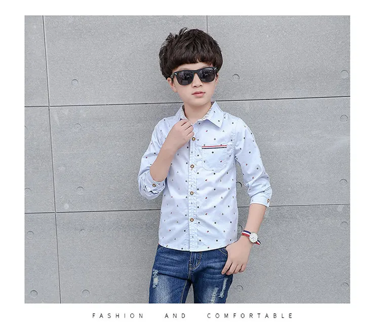 Рубашки для мальчиков-подростков, школьная форма, рубашка для мальчиков, рубашки с длинными рукавами для мальчиков, корейская детская блуза для мальчика 5, 7, 9, 11, 13, 14 лет