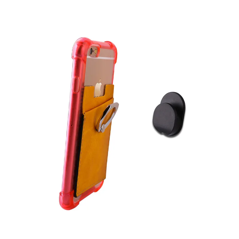 1 шт. держатель для мобильного телефона с кармашком для карт клейкая наклейка задний карман для карт 2 в 1 подставка для мобильного телефона