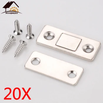

Myhomera 20 Sets Magnetic Cabinet Catches Magnet Door Stops Hidden Door Closer Closet Cupboard Furniture Hardware Dropshipping